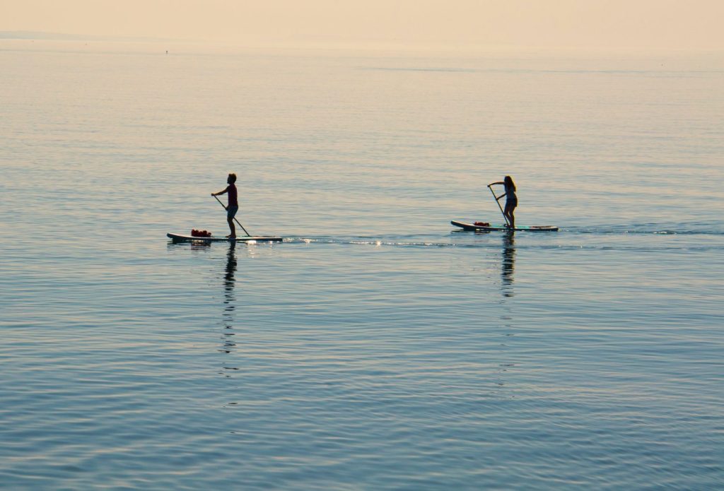 Paddle boarding on the sea | August bank holiday in Dorset activities