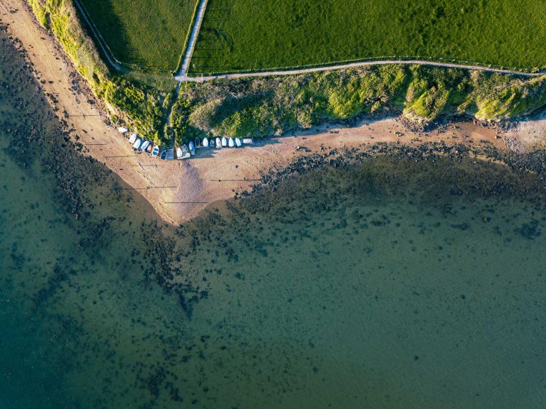 Drone shot of Dorset Beach