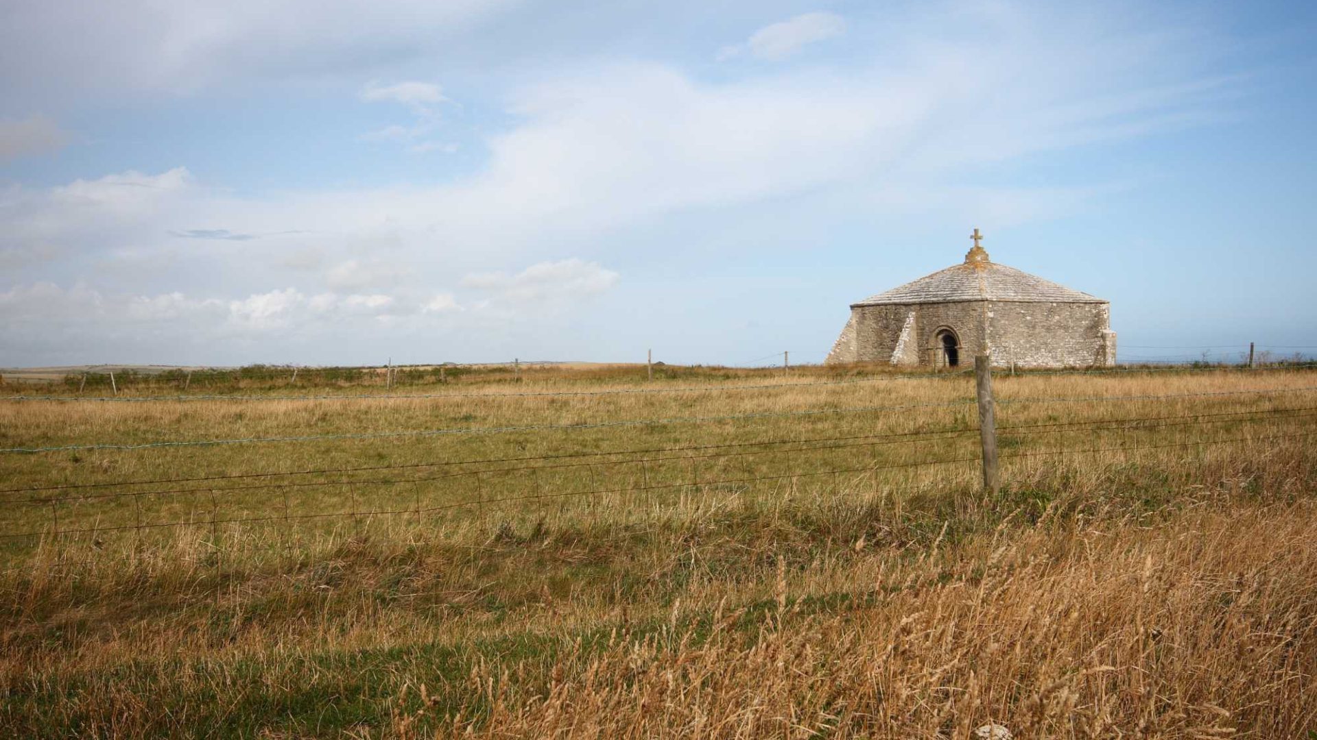 An old chapel on the hill above Worth Matravers