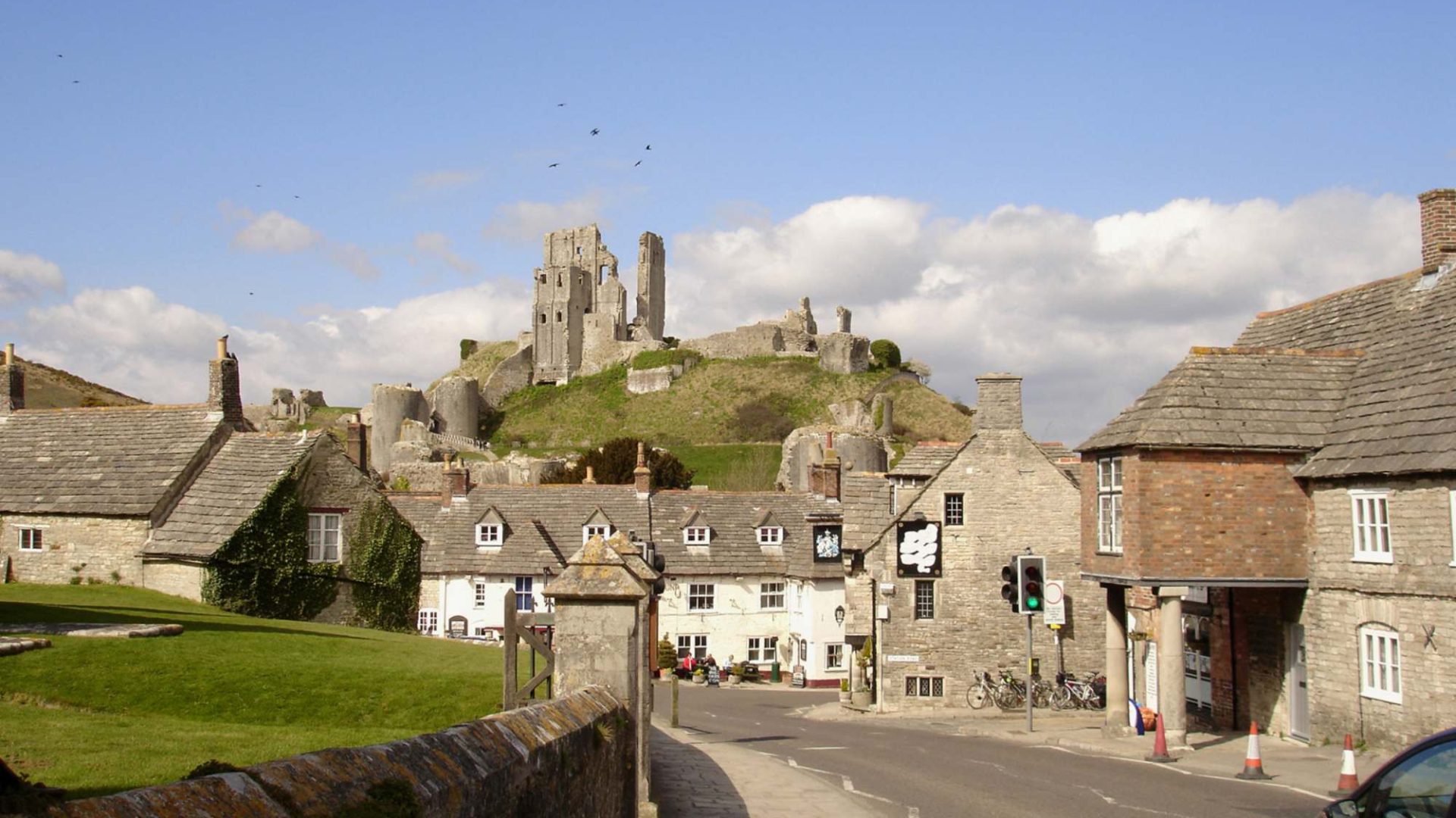 The village of Corfe Castle