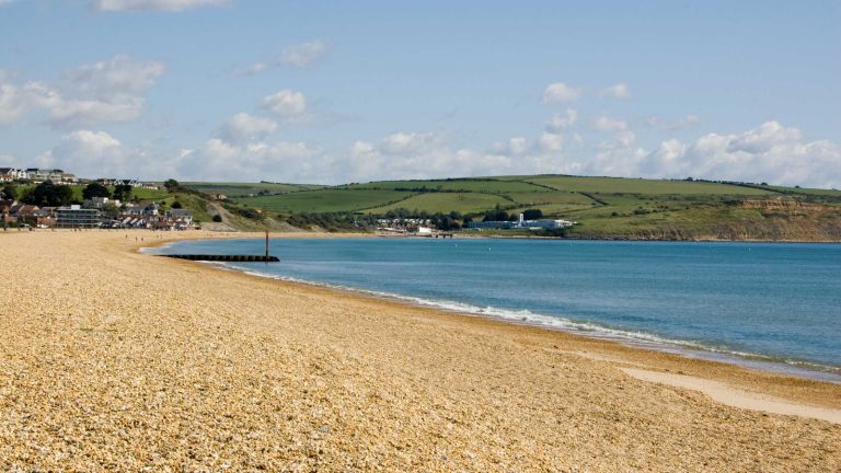 The view across Weymouth Bay to Bowleaze Cove