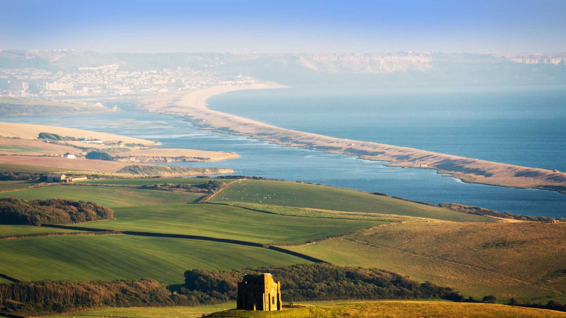 Chesill Beach, the view from Wyke Regis