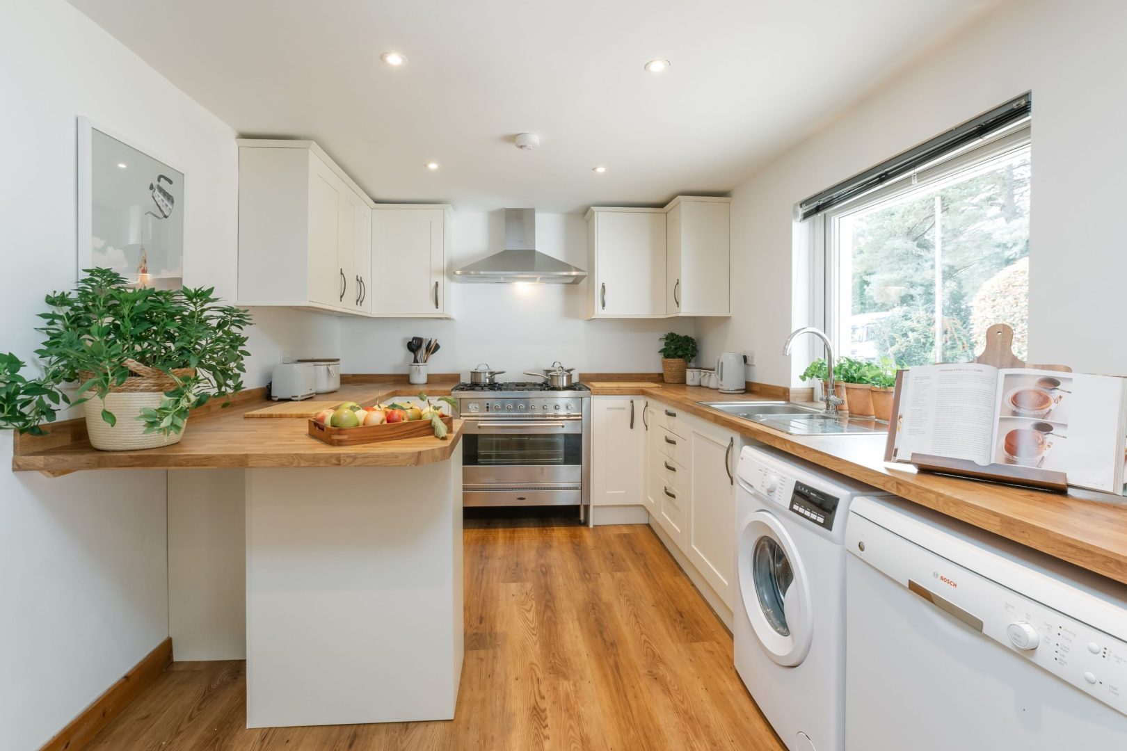 holiday home with plenty of storage space in the kitchen