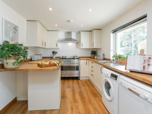 holiday home with plenty of storage space in the kitchen