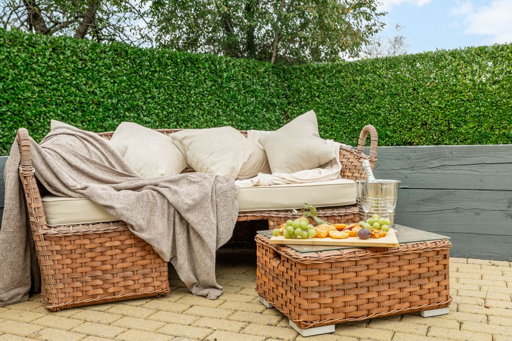garden seat to relax in at holiday home
