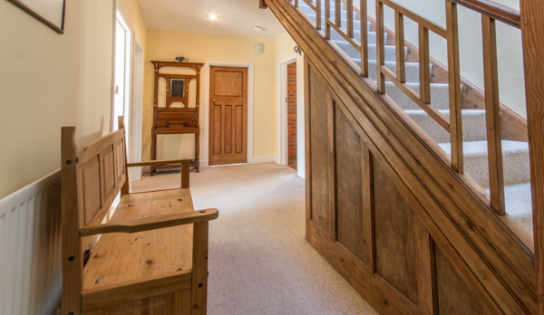 hallway and boot store in holiday home