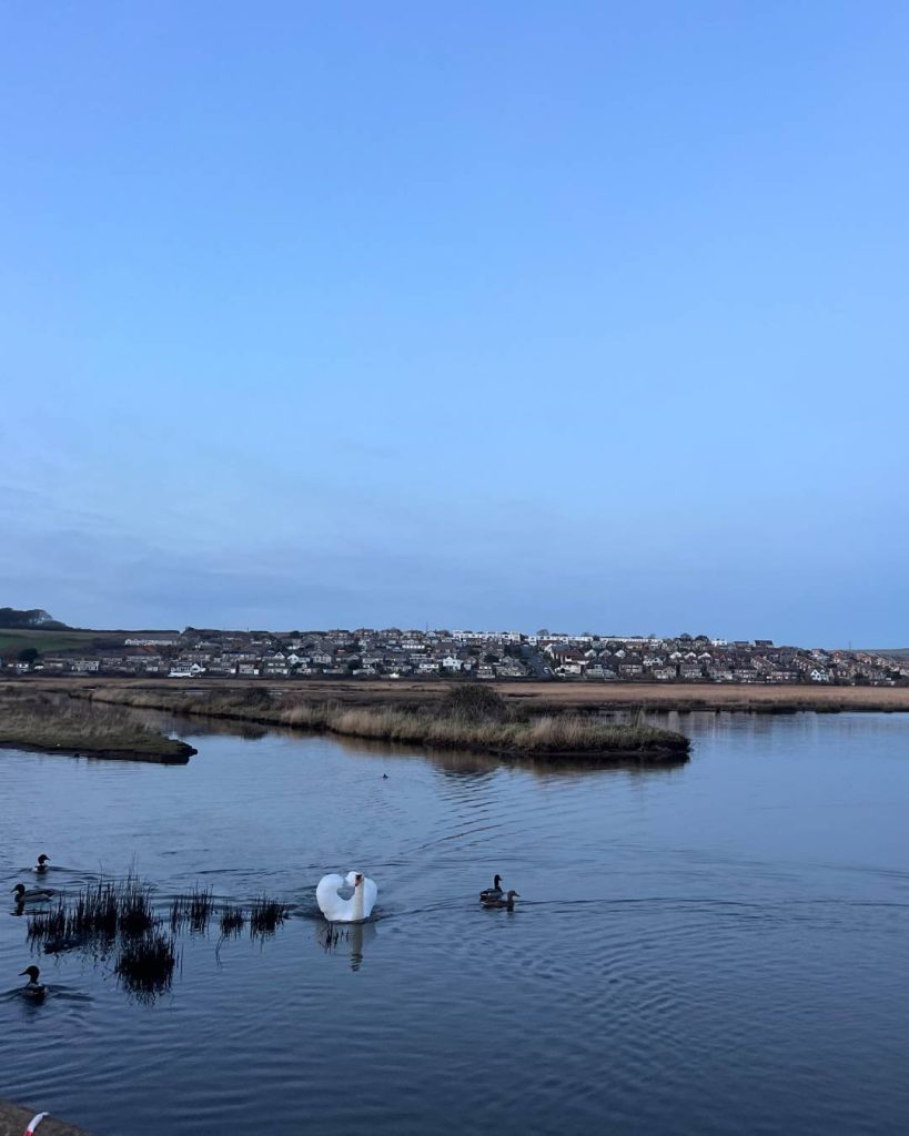 Lodmoor Country Park and Nature Reserve at Dusk, in Weymouth