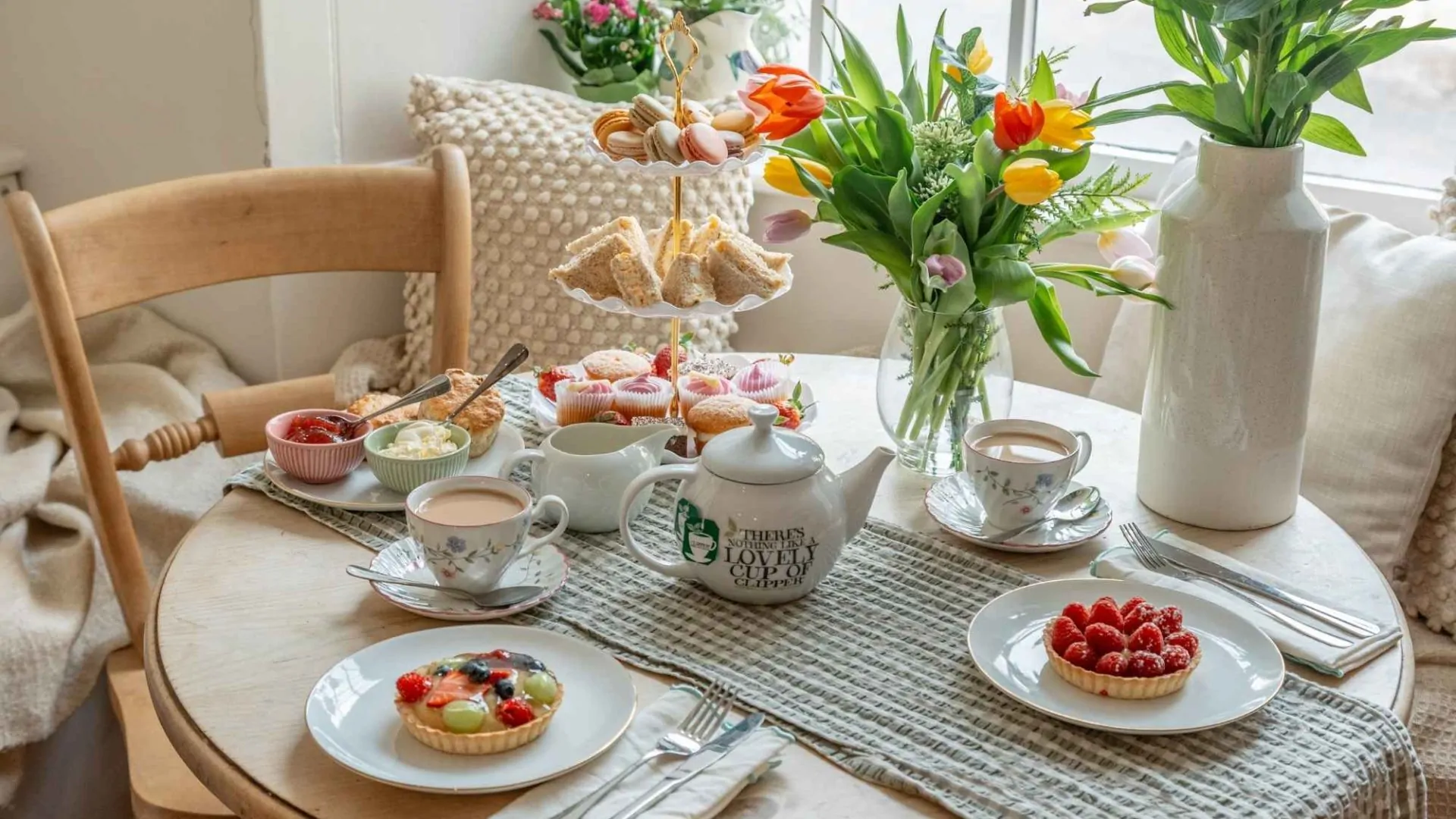 Spring Afternoon Tea in a Dorset Holiday Cottage