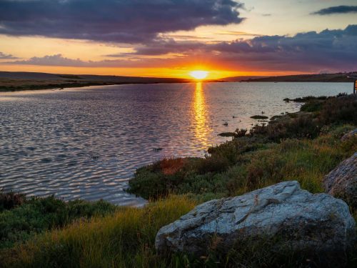The Fleet Lagoon at Sunset in Weymouth