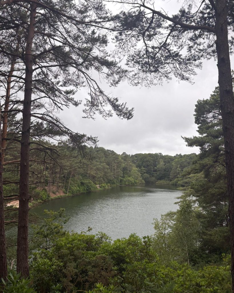 Blue pool in Dorset