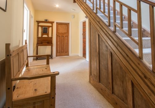 hallway and boot store in holiday home