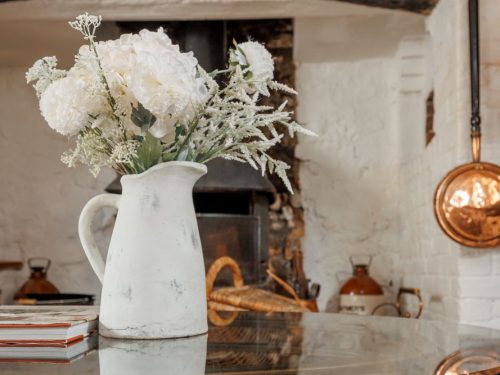flowers in a pretty cottage